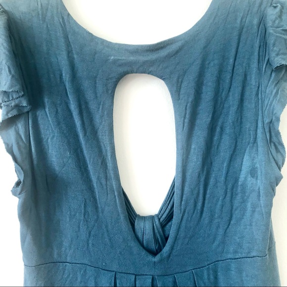 Blue open-back dress - Picture 7 of 9